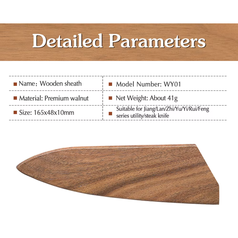 XINZUO – housse de couteau en bois de noyer de haute qualité, pour couteau XINZUO Chef/Santoku/Utili