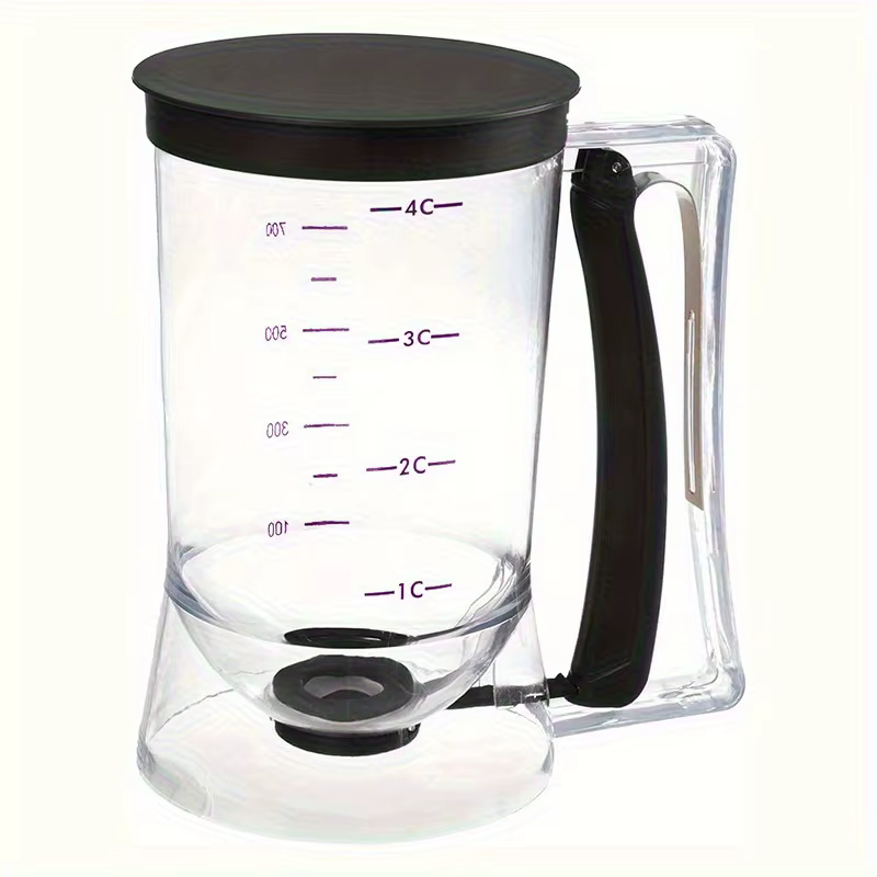 Distributeur de pâte 900 ml avec étiquette graduée et poignée à pression pour le stockage de pâte à 