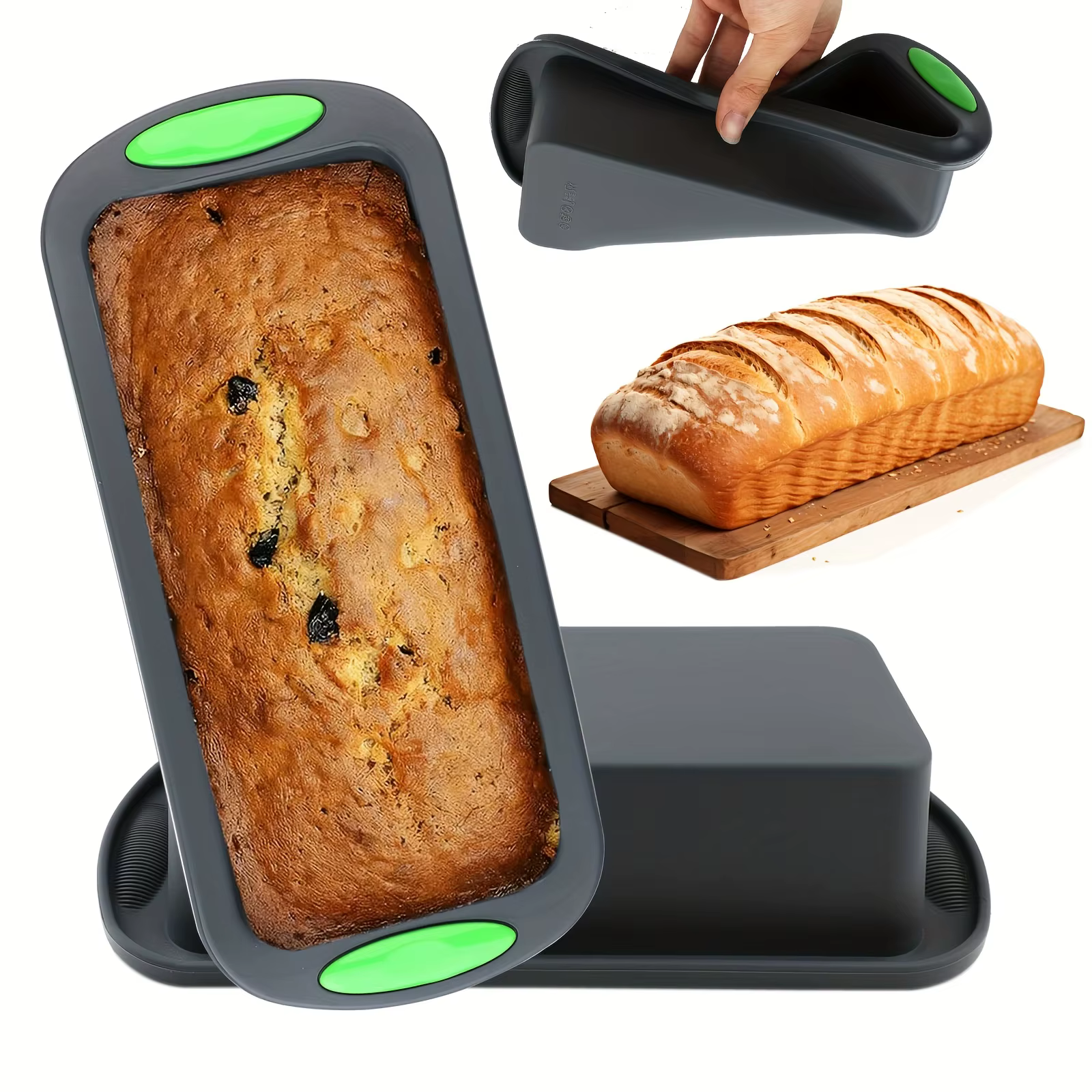 Un moule à pain rectangulaire, adapté pour la préparation de muffins, de pain, de tartes, de gâteaux