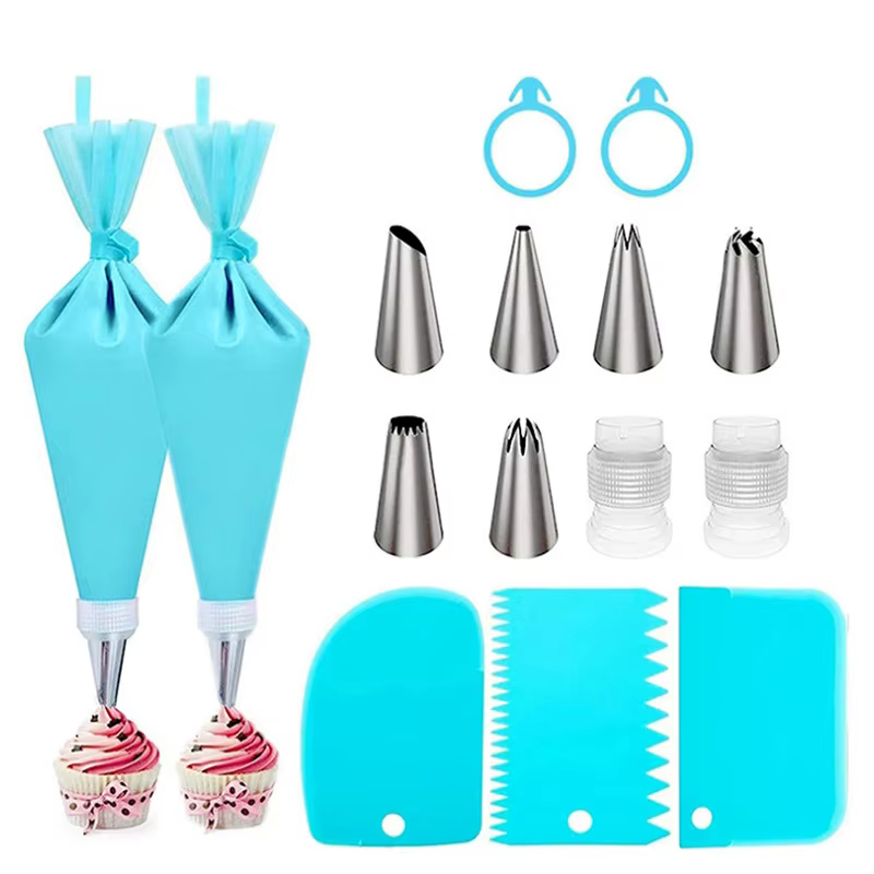 Sac à pâtisserie avec douilles, ensemble pour pointes de confiserie, accessoires de pâtisserie et de