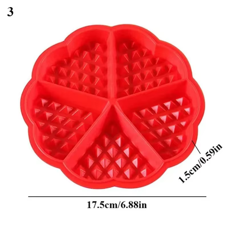 Moule à gaufres portable en silicone pour la cuisine à domicile, antiadhésif, fabricant de gâteaux, 