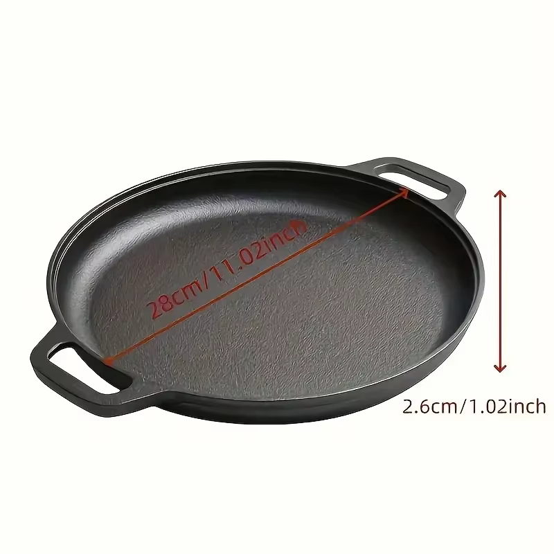 Poêle à frire en fonte antiadhésive, poêle à Pizza, œufs, crêpes, poêle à Steak de légumes, cuisine 