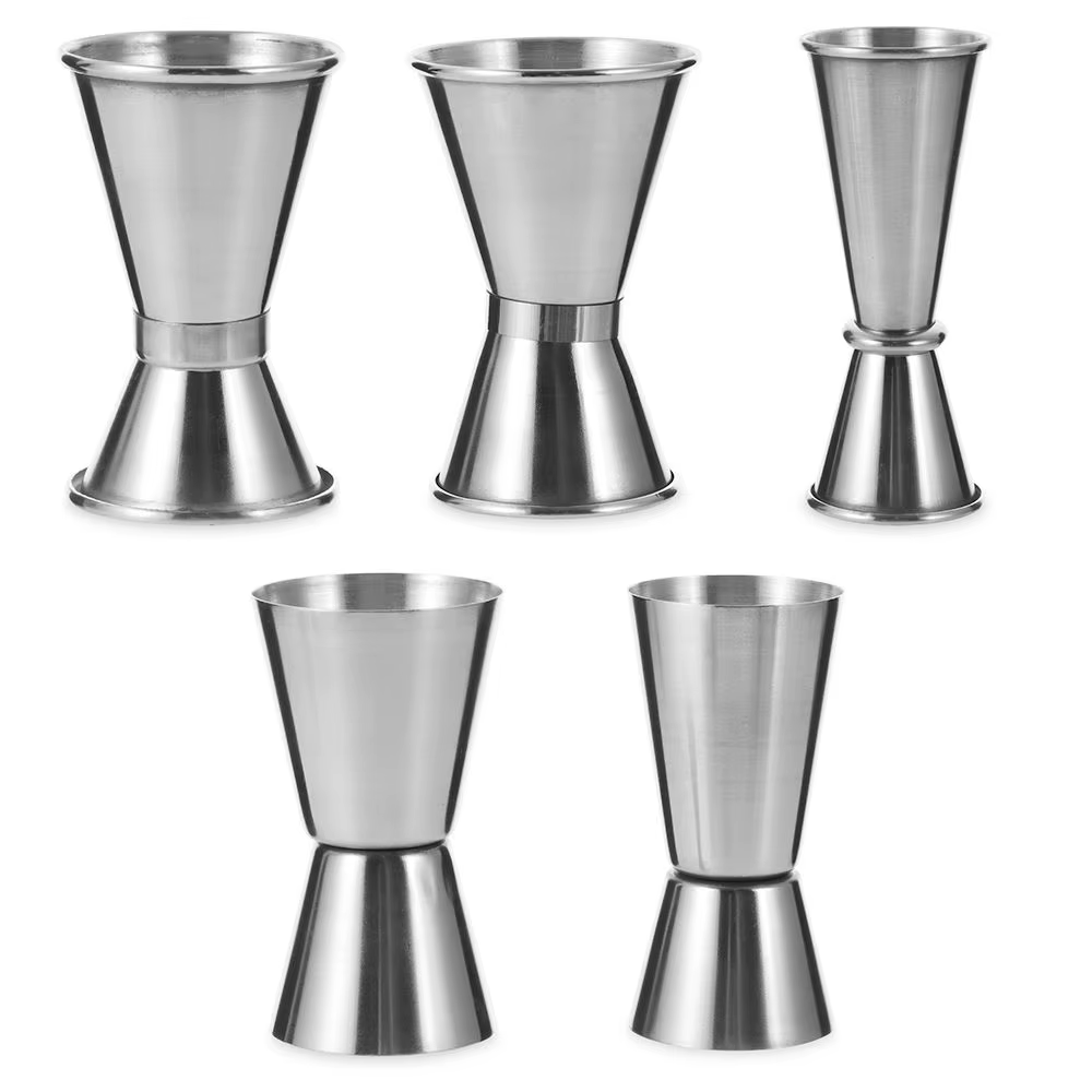 Tasse à mesurer en acier inoxydable pour touristes, jigger à cocktail, tasse à boire, ustensiles de 