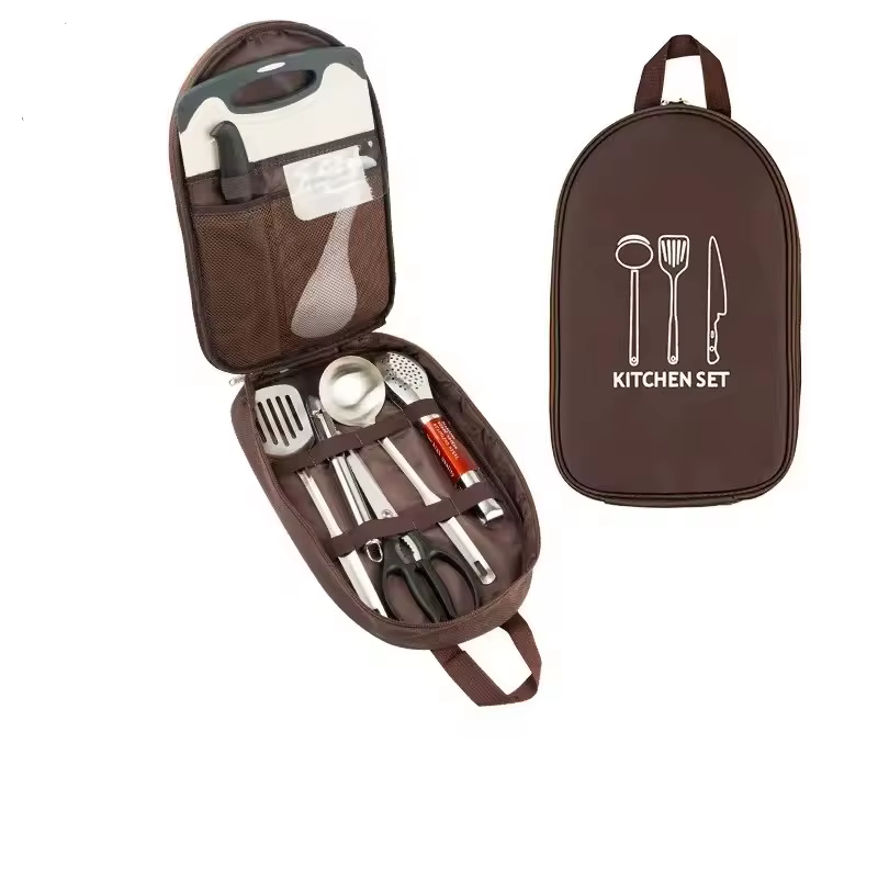 Ustensiles de cuisine d'extérieur, ensemble de 8 pièces, ustensiles de cuisine de Camping, vaisselle