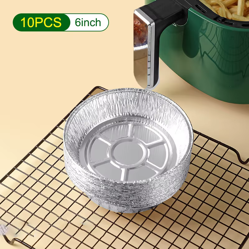 Friteuse à Air en aluminium, fournitures de cuisine, récipients alimentaires, four carré, plateau de