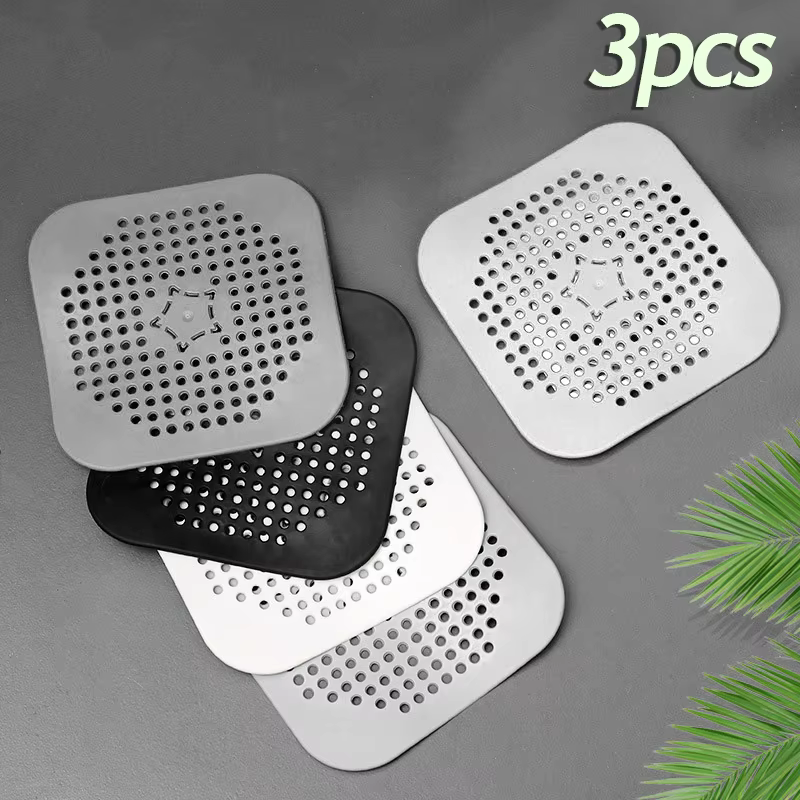 Filtre anti-blocage pour évier, attrape-cheveux pour baignoire, couvercle de bouchon en silicone pou