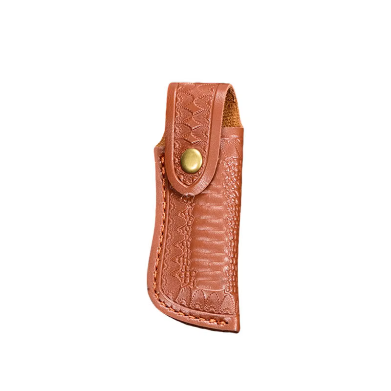 Étui pour couteau pliant en cuir épais, pochette de protection portable pour couteau avec boucle de