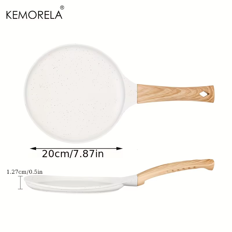 Poêle à crêpes antiadhésive 20/24/28cm, poêle à frire revêtue de céramique, poêle à Tortilla pour cr