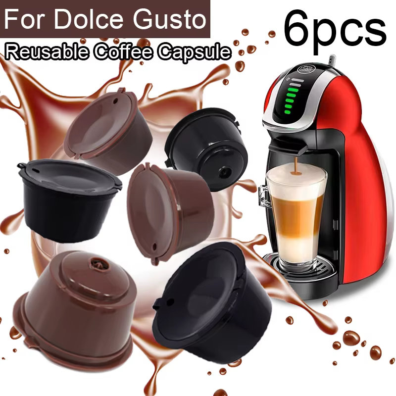 Capsules de café rechargeables pour Dolce Gusto, dosettes vides réutilisables, tasse filtrante en pl