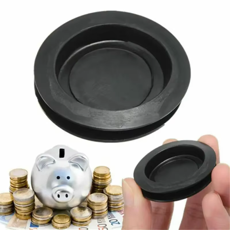 2/4/10 pièces boîtes d'argent en plastique noir bouchon couvercle boîte d'économie d'argent tirelire