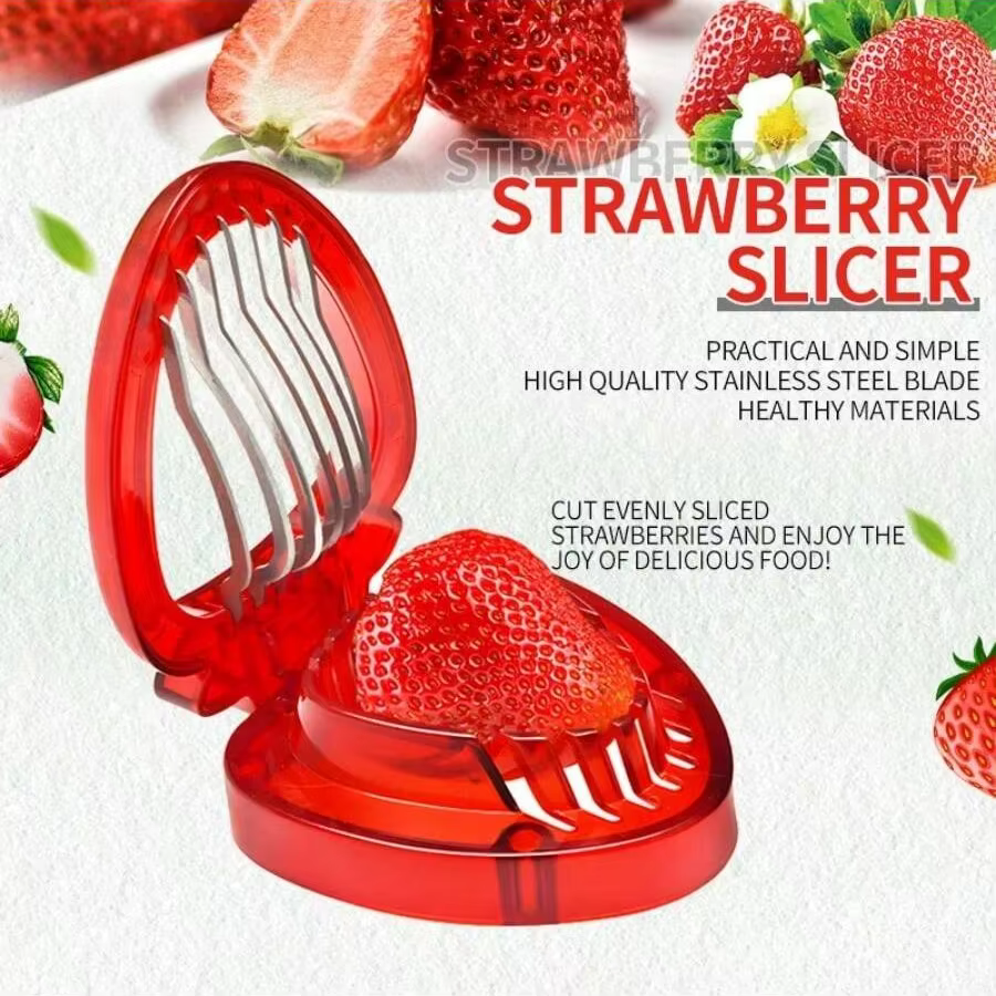 Trancheur de fraises en acier inoxydable, fruits créatifs multifonctionnels, trancheur d'œufs, tranc