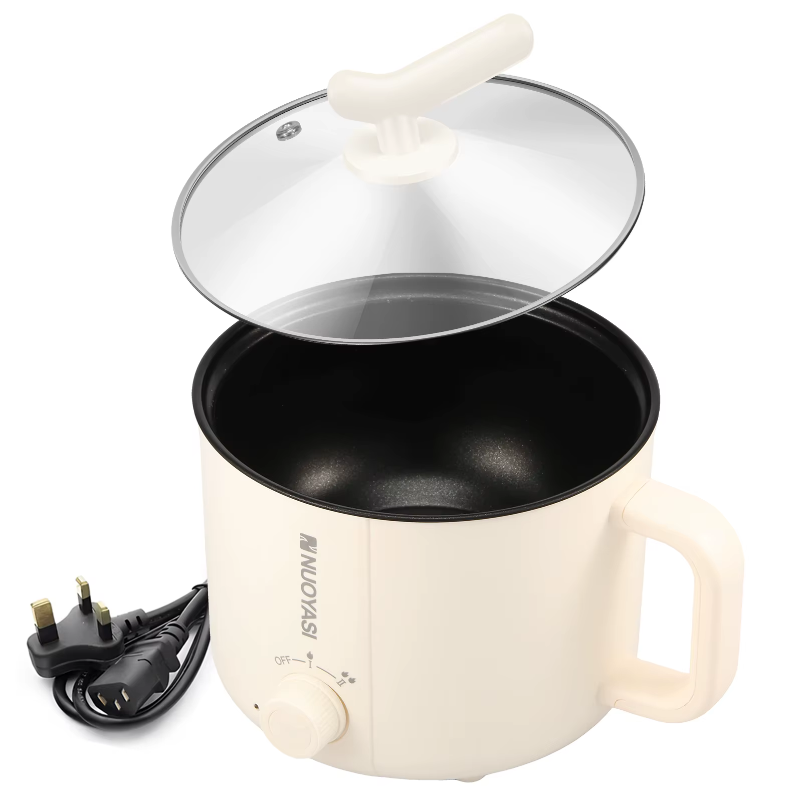 Mini-cuiseur électrique multifonction antiadhésif pour 1-2 personnes, avec fonction vapeur, idéal po