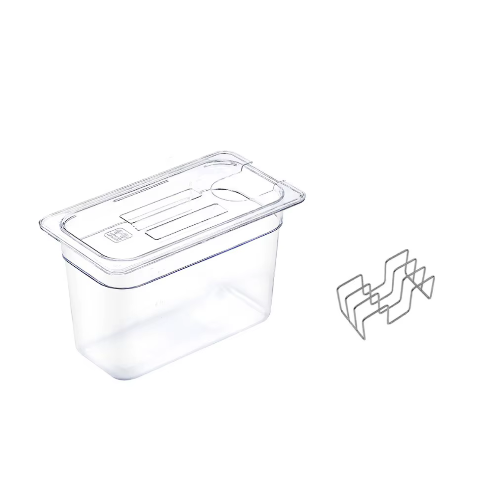 Conteneur Sous Vide Grande Capacité avec Grille, Réservoir Transparent Gradué pour Machine Sous Vide