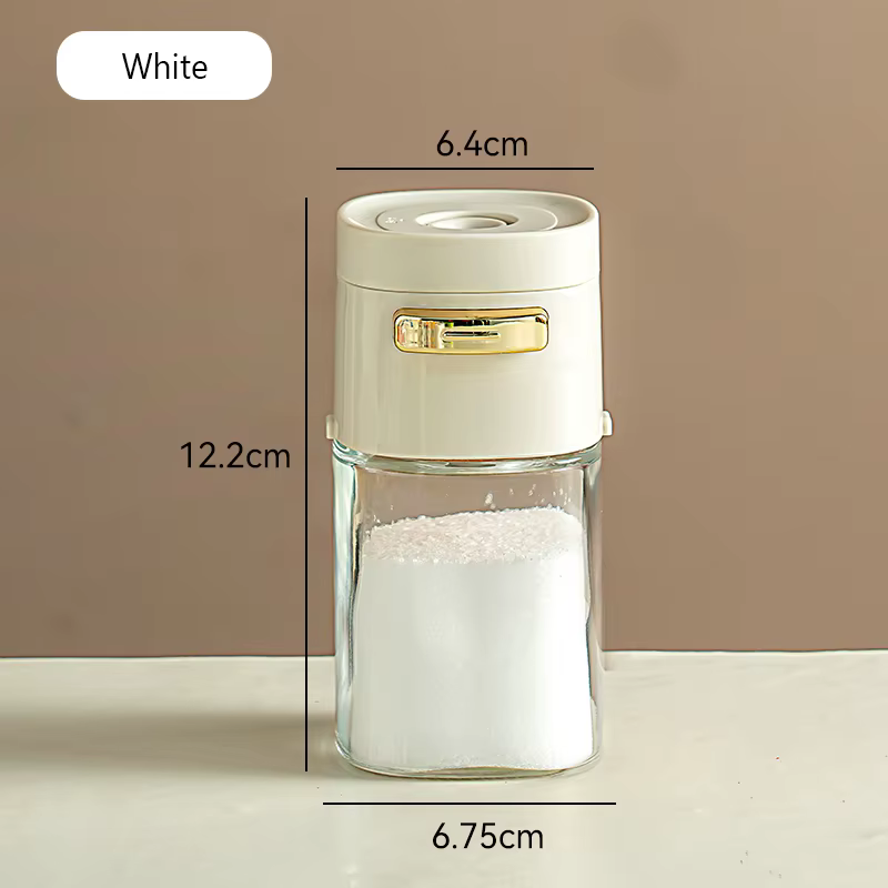 Bouteille de sel quantitative de cuisine en verre scellé, pot d'assaisonnement résistant à l'humidit