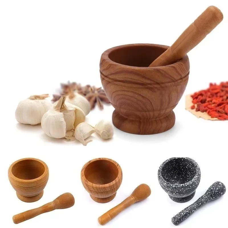 Ensemble de pilon à mortier en résine, petits outils de cuisine, mélange d'épices, d'ail, d'herbes e