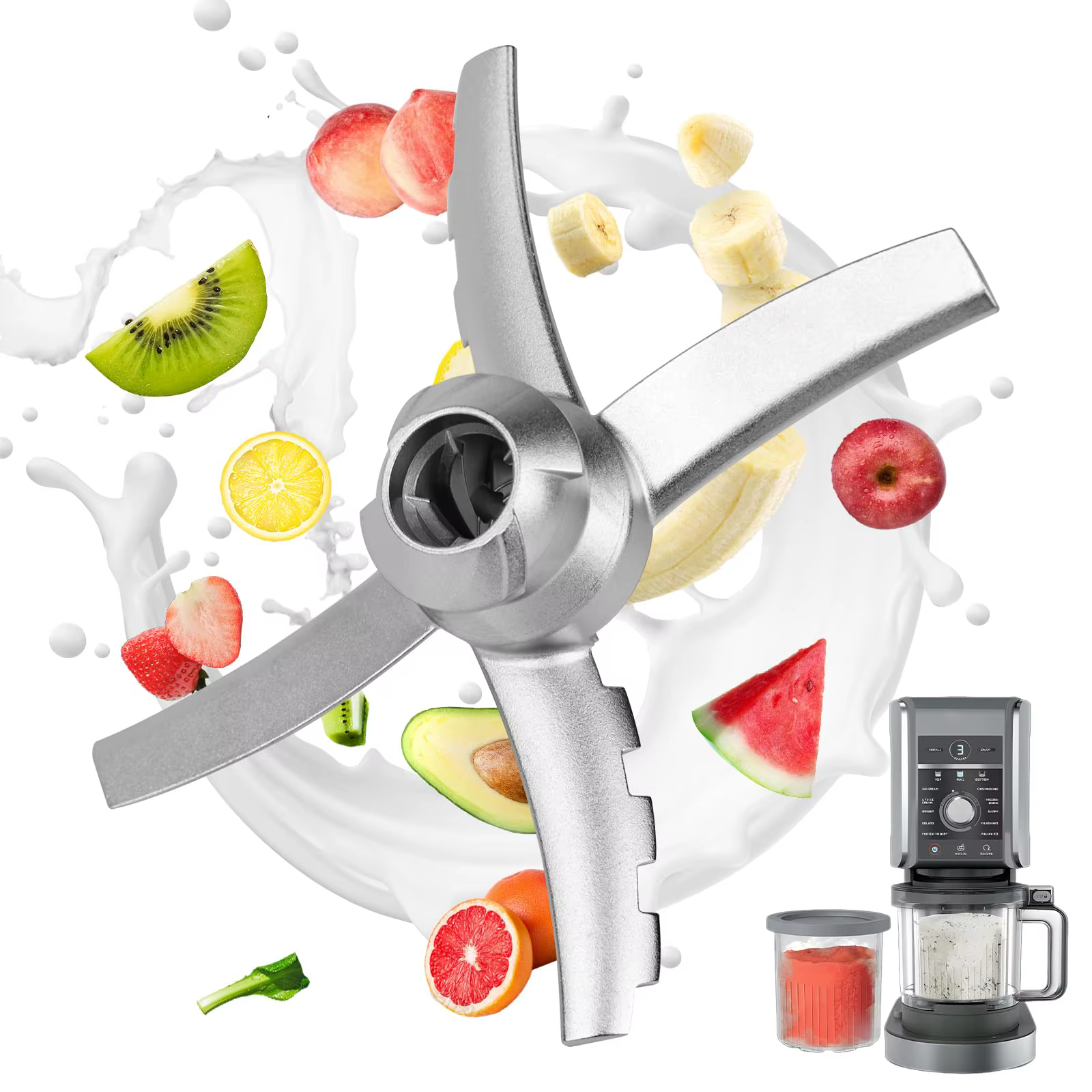 Creamerizer Paddle pour Ninja Creami, Deluxe Blade, Pièce de rechange, NC501, NC500, CN501CO