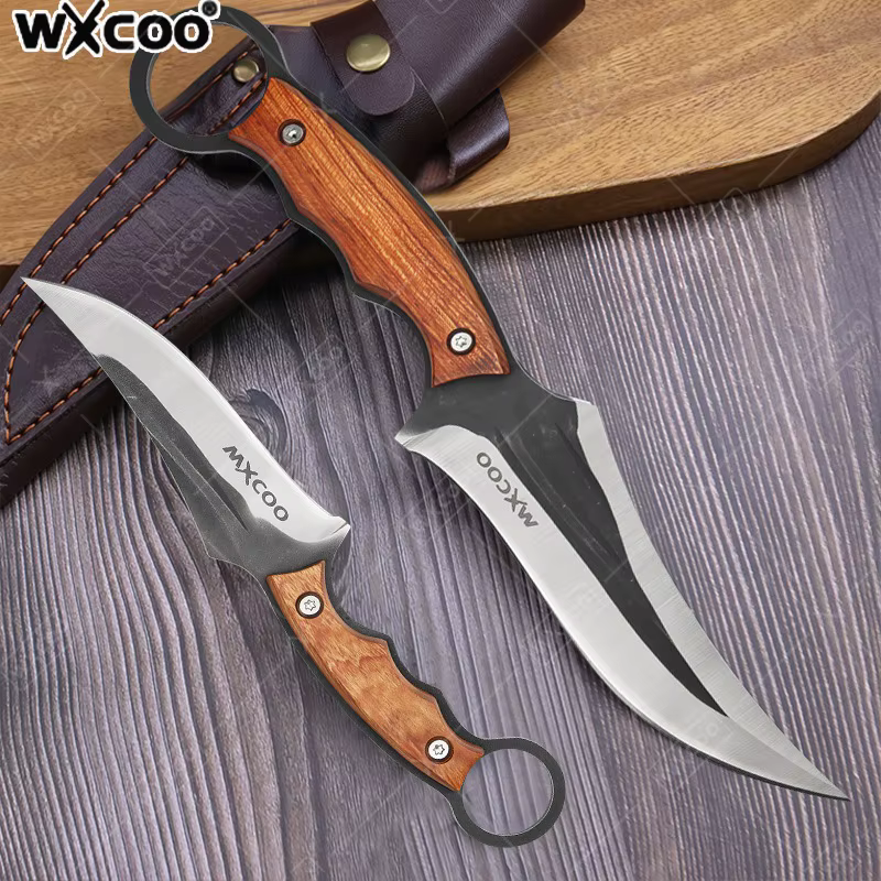 WXCOO couteau de cuisine forgé à la main couteau à couperet à viande multifonctionnel pour désosser 