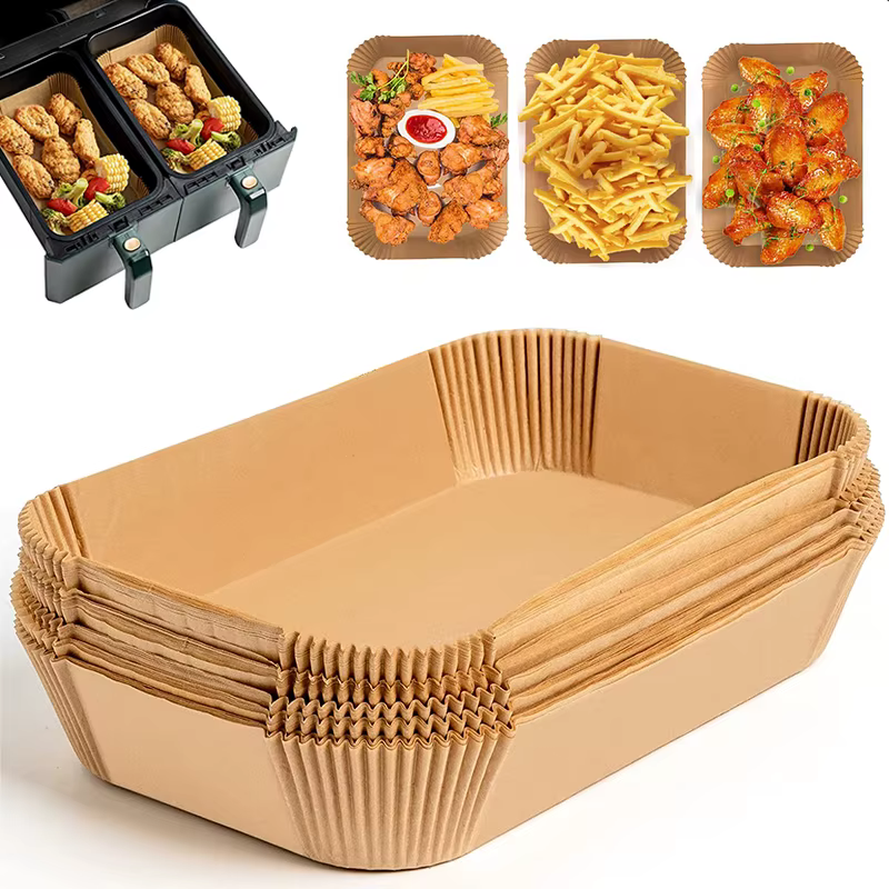 Papier jetable pour friteuse à Air, antiadhésif, tapis de cuisson pour friteuse à air, résistant à l