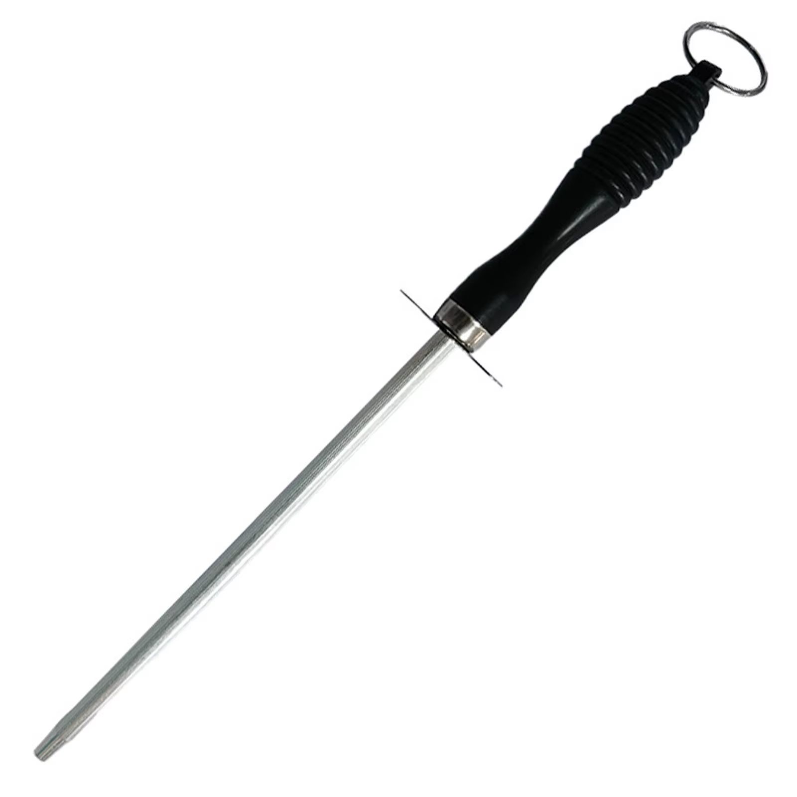 Tige d'affûtage de couteaux professionnelle en acier au carbone de 26cm, broyeur de couteaux Durable