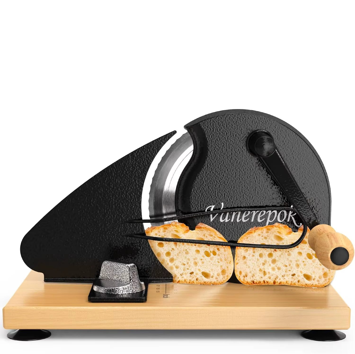 Machine à pain domestique, fonte faite à la main, outil abrasif pour gâteau au pain grillé en hêtre,