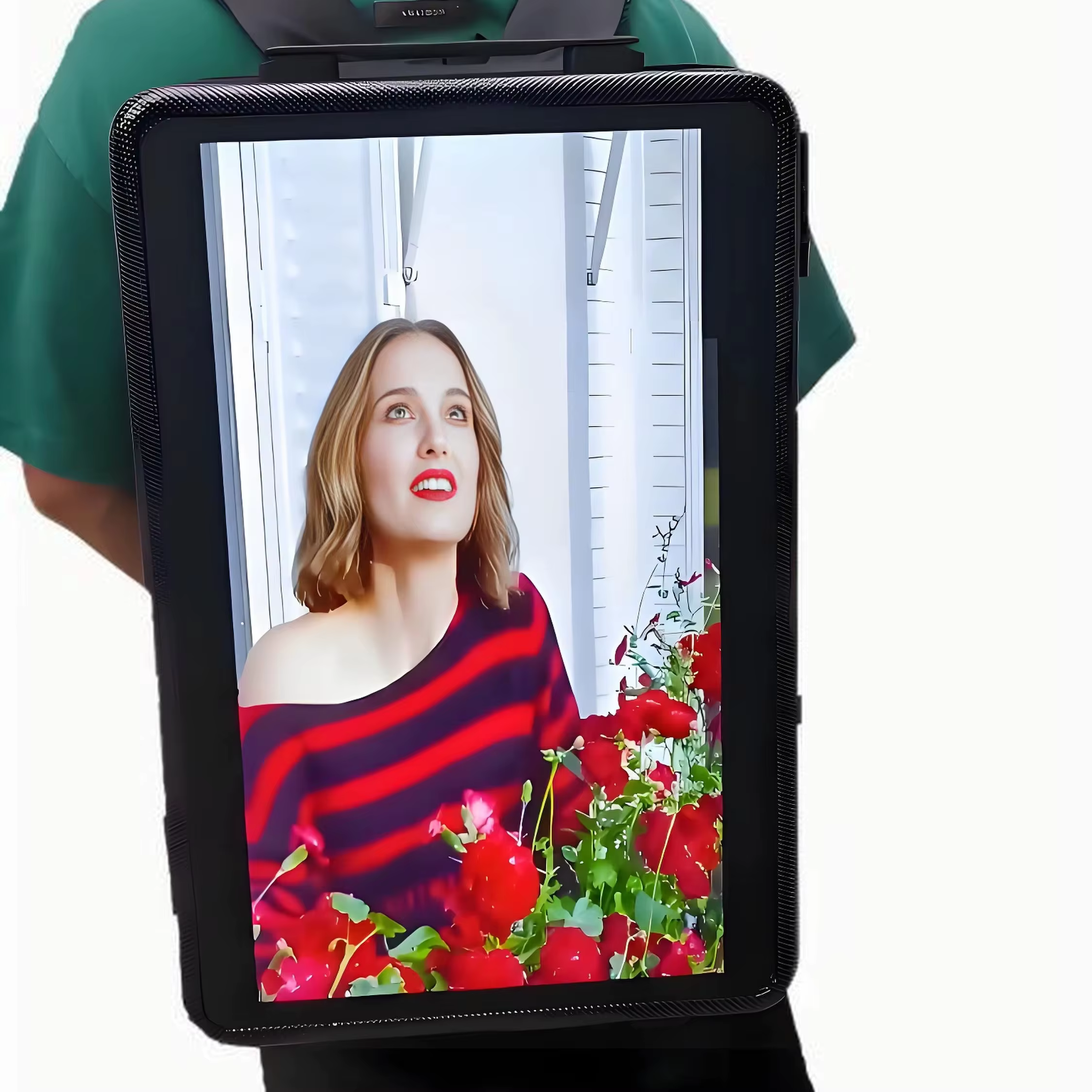 Sac à dos publicitaire numérique, écran LCD Android, sac à dos portable, écran publicitaire LCD pour