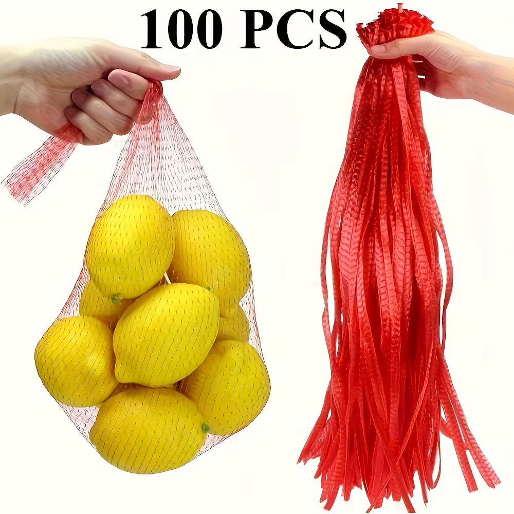 100 sacs de conservation des aliments en maille réutilisables – Sacs de cuisson pour fruits de mer d