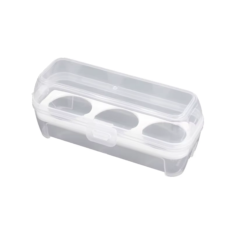 Boîte à œufs portable à 3/4/8 compartiments, boîte organisatrice d'œufs transparente pour le camping