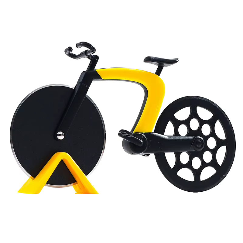 Coupe-pizza créatif en forme de vélo, trancheuse à pizza réutilisable, accessoires de cuisine pratiq