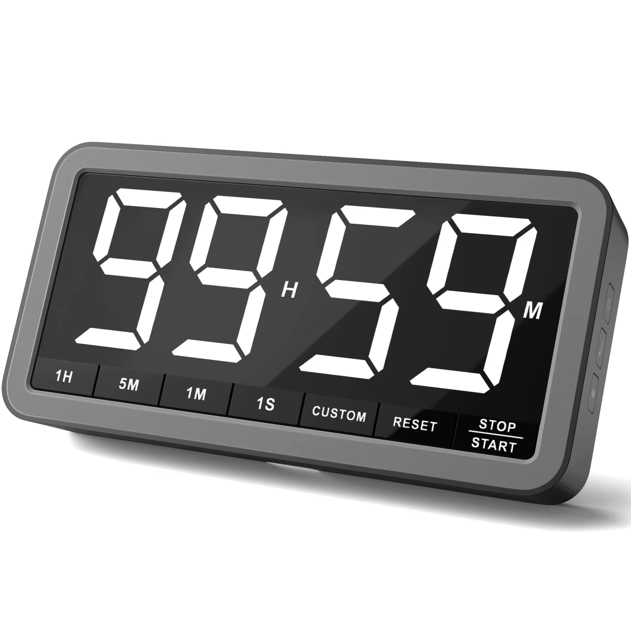 Minuteur de cuisine numérique LED rechargeable VOCOO, grand format, portable, magnétique, avec compt