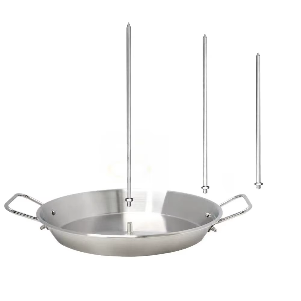 Support de brochette de rôtissoire à broche verticale en acier inoxydable, plats de barbecue durable