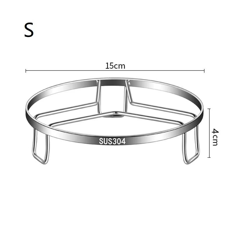 Support de casserole à vapeur rond en acier inoxydable, support de casserole de cuisine multifonctio