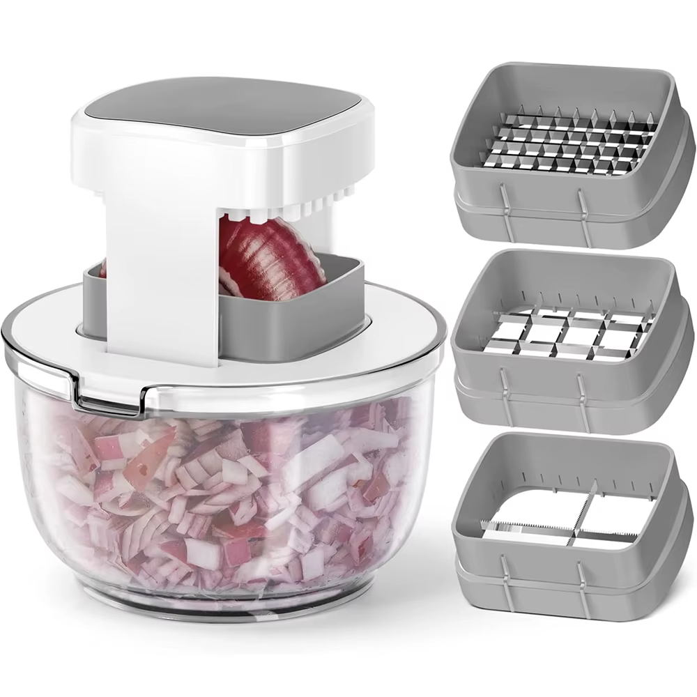 Hachoir à légumes multifonctionnel 3-en-1 LMETJMA, coupe-légumes, trancheuse, hachoir à pommes de te