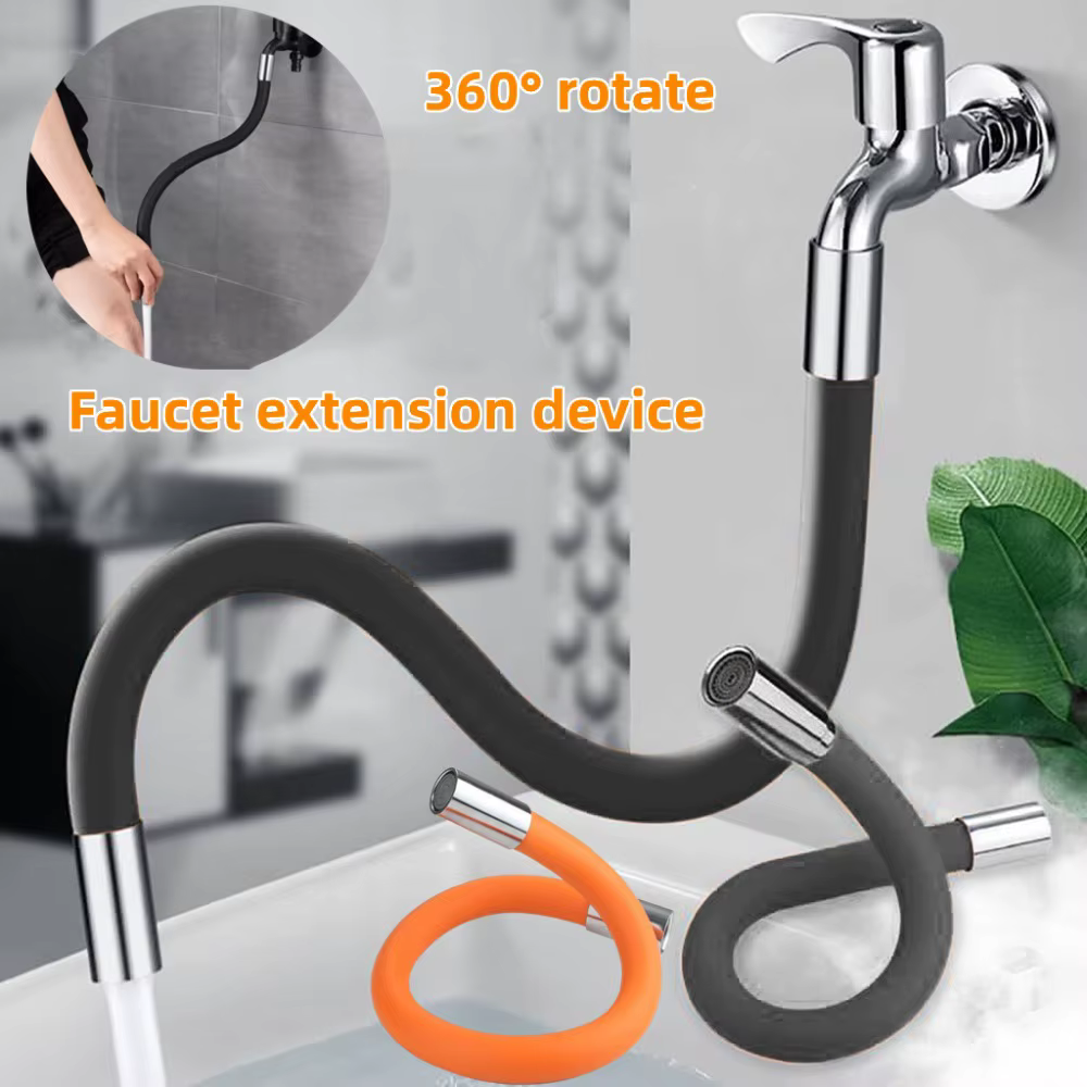 360 °   Extension de robinet rotative en Gel de silice, pliable et Flexible, pour salle de bains, év