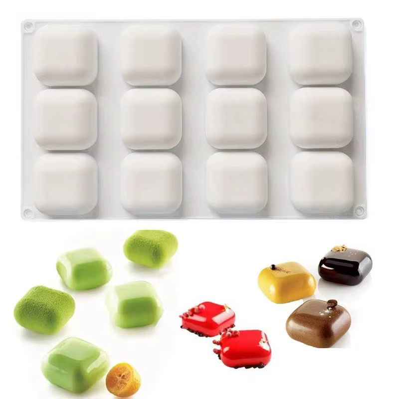 Moule en silicone pour gâteau mousse, fleur d'oignon, rose, carré et rond, outil de cuisson spectacu