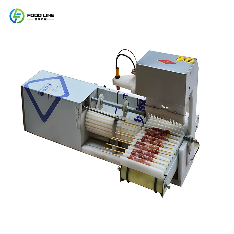 Machine à brochettes de viande automatique pour la préparation de brochettes de bœuf et de poulet