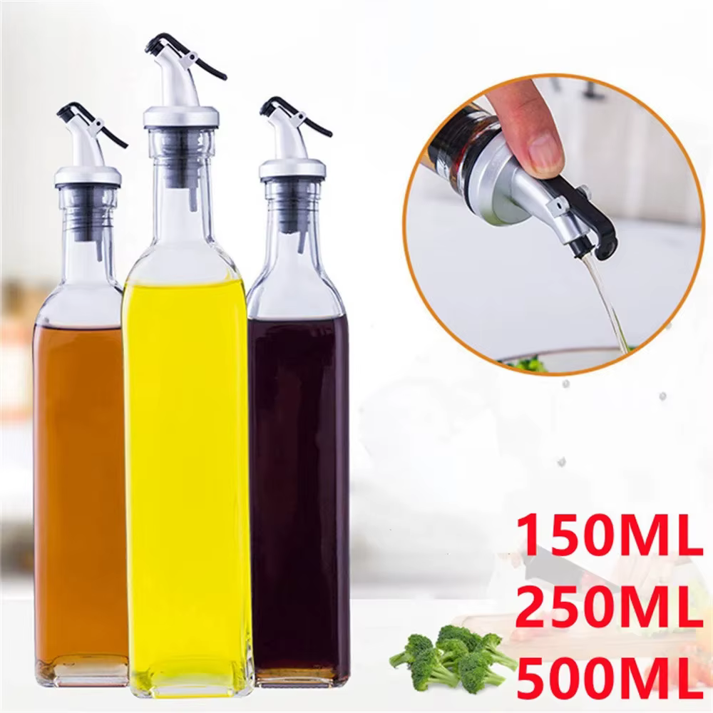 Pot d'huile en plastique anti-fuite, 150ML/250ML/500ML, assaisonnement de cuisine, Sauce soja, vinai