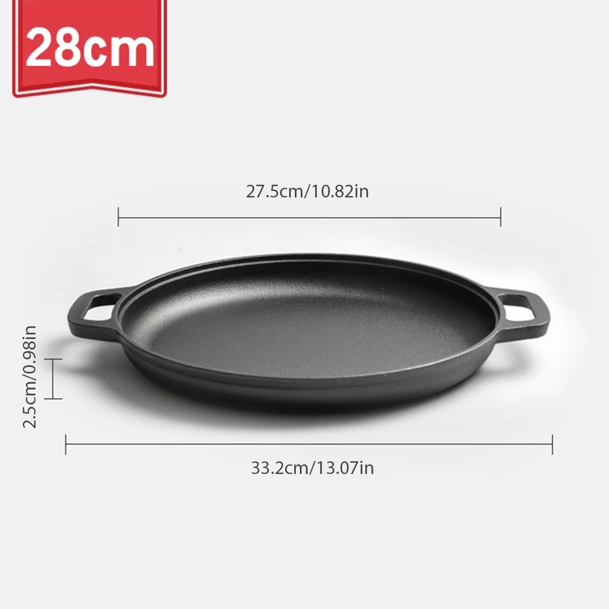 Poêle à frire en fonte antiadhésive, poêle à Pizza, œufs, crêpes, poêle à Steak de légumes, cuisine 