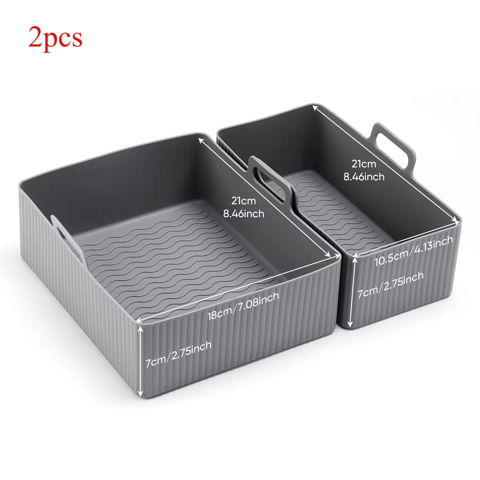 Lot de 2 plateaux de cuisson réutilisables pour friteuse à air TowerT17099 Tefal EY901840, en silico
