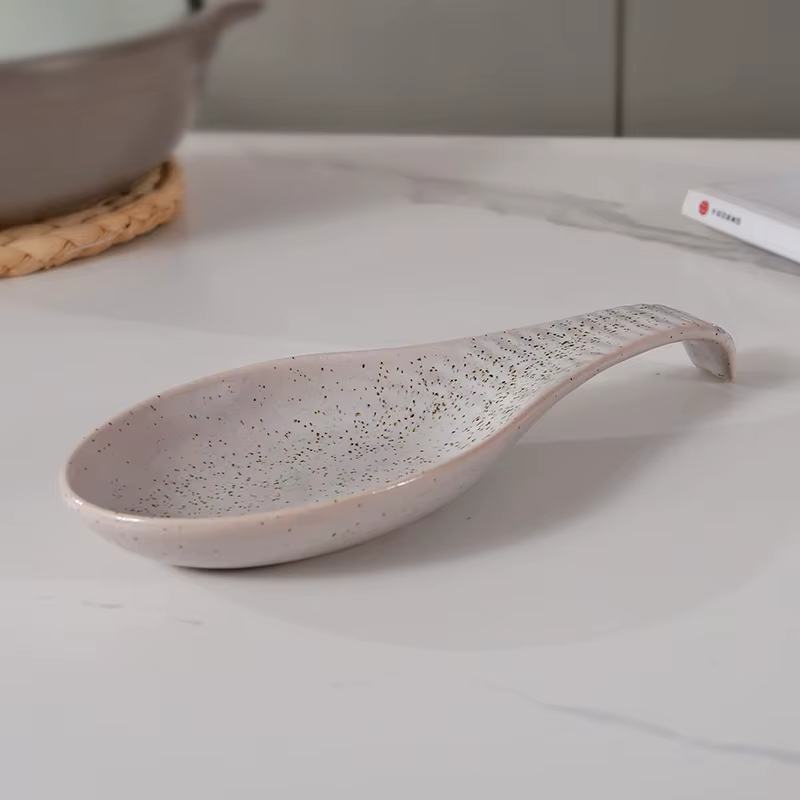 Repose-cuillère en porcelaine, porte-ustensiles en céramique pour dessus de cuisinière, organisateur
