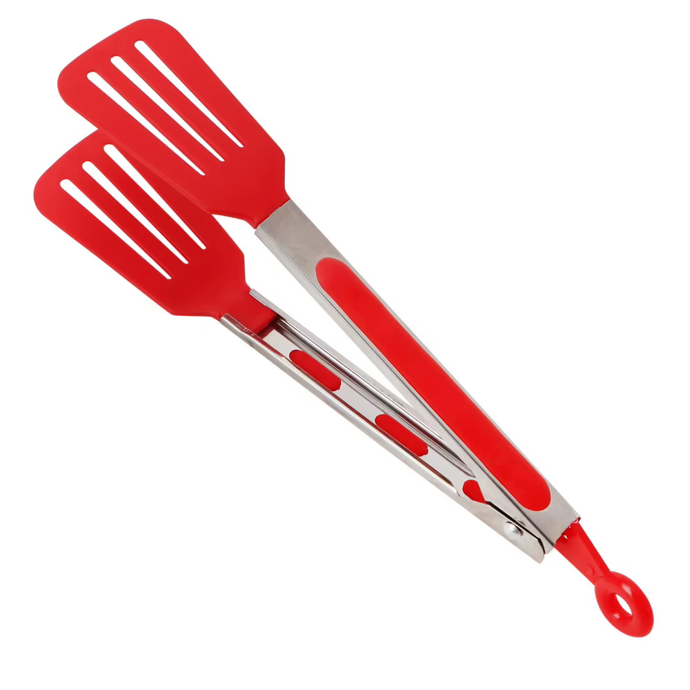Pince de cuisine antiarina avec poignée en acier inoxydable, ustensile, salade, service, barbecue, p