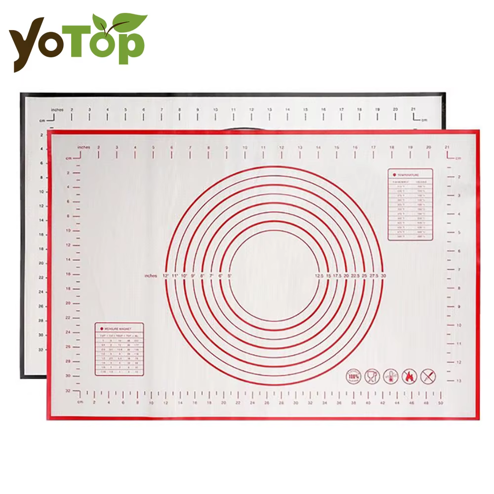Tapis de pétrissage en silicone antiadhésif 40x26x60cm pour pâtisserie, crêpes, pâte à pizza – Outil
