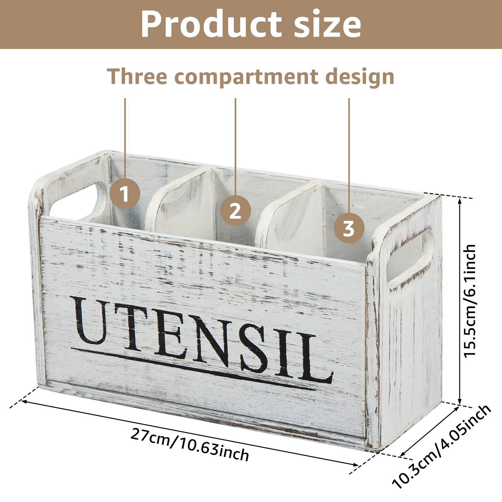 Porte-ustensiles de cuisine en bois, cuillère fourchette, support de rangement de vaisselle, contene