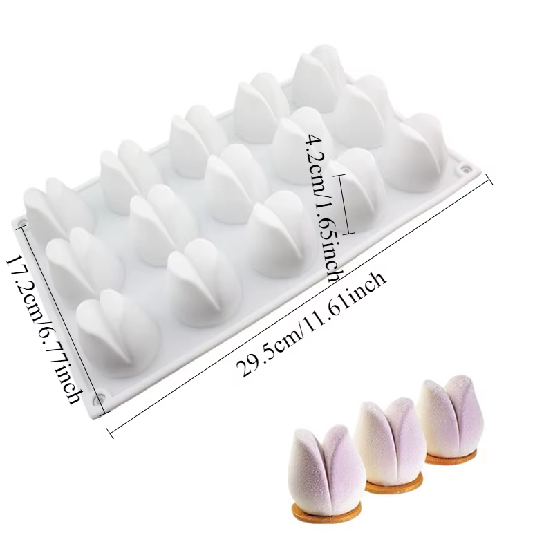 Moule de cuisson en Silicone pour Mousse tulipe, pour Dessert français tridimensionnel, gâteau, gelé