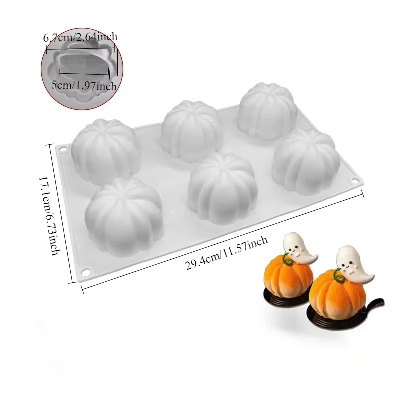 Moule à pâtisserie en Silicone 3D, Mousse de citrouille, chocolat français, Dessert, Pudding, gelée,