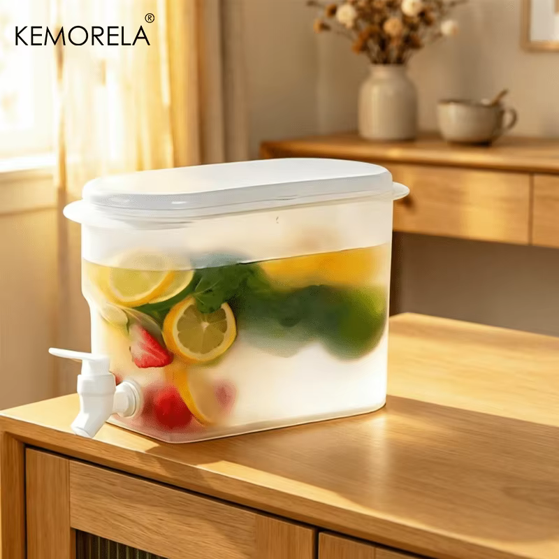 Distributeur de boissons pour réfrigérateur KEMORELA, grande capacité 3,5 L, bouilloire à eau froide
