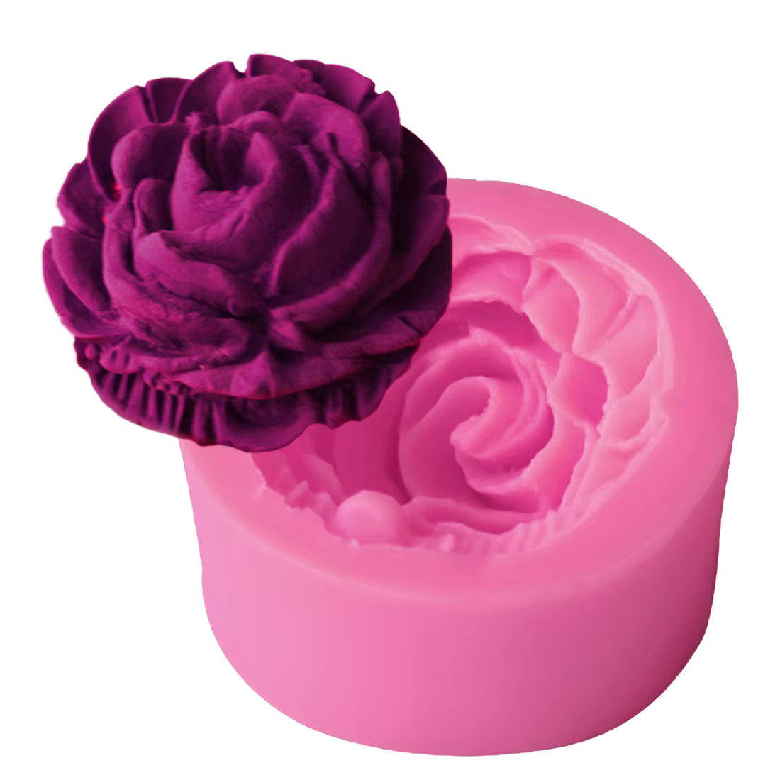 Moule 3D en Silicone avec fleur de Rose, outils de décoration de gâteaux, Fondant, décoration cadeau