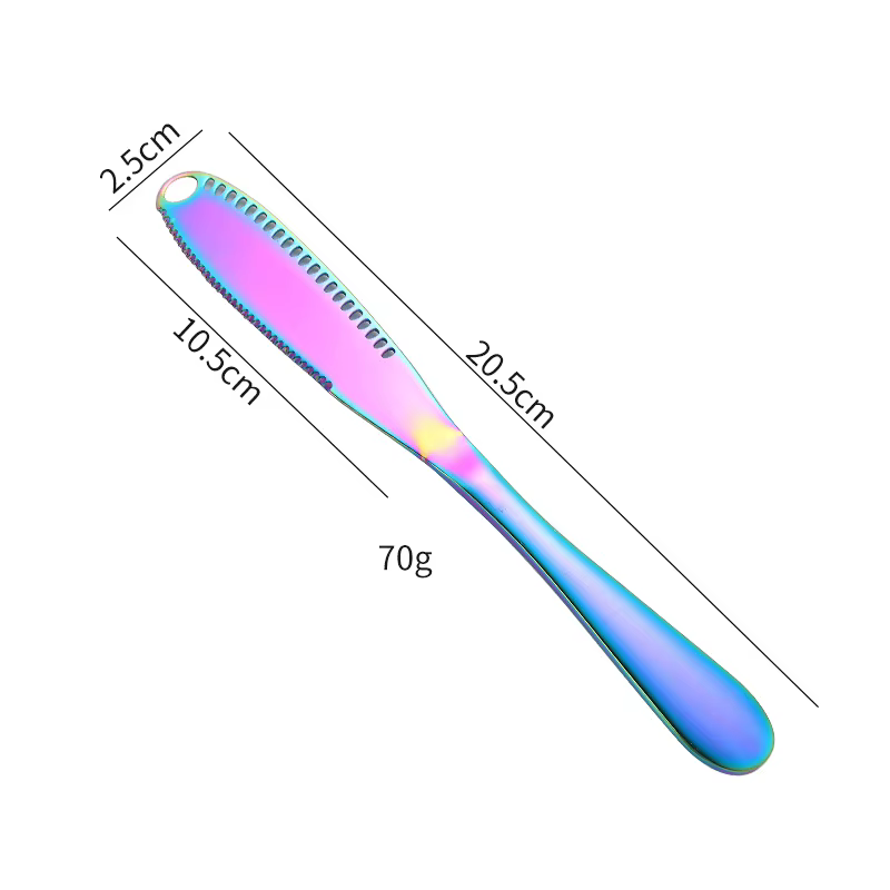 Couteau à beurre au fromage en acier inoxydable 430, avec trous et couteau à beurre, couteau à confi