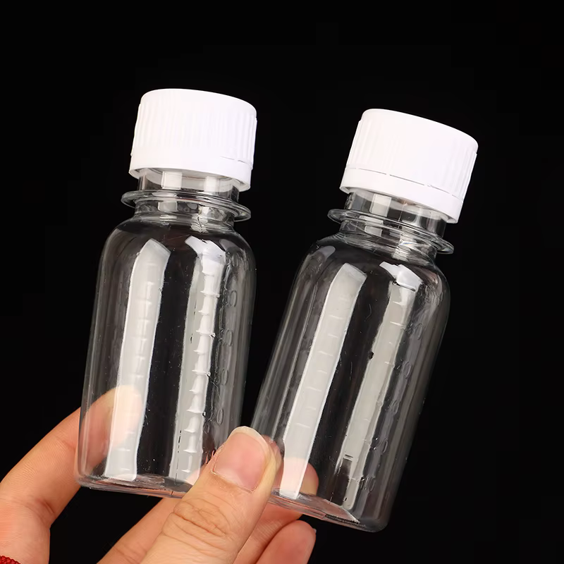Mini Bouteille de Liquide Réutilisable en Plastique de 60ml, Conteneur avec Bouchon, 5 Pièces
