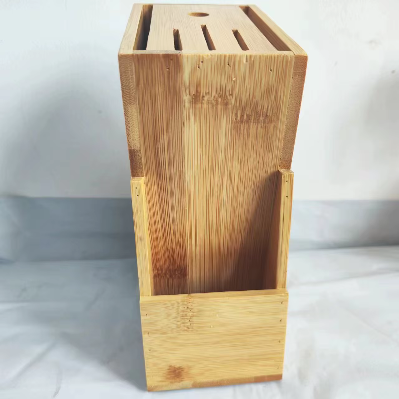 Bloc à couteaux en bambou, support universel pour couteaux de cuisine, organisateur de couteaux de b