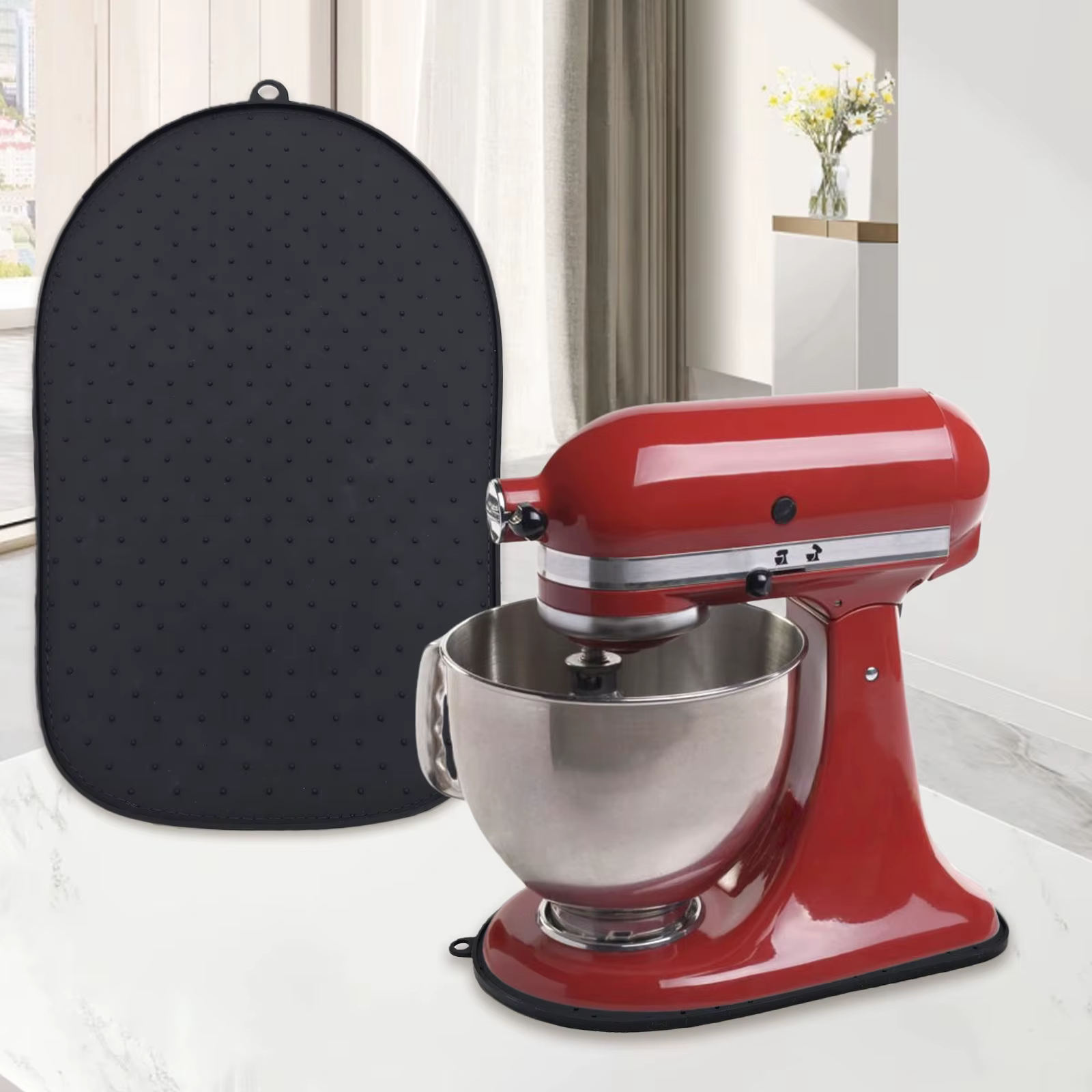 Tapis coulissant pour robot culinaire KitchenAid : base antidérapante et sous-couche de protection p